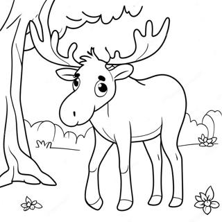 Tyrone The Friendly Moose Coloring Page 14661-11547