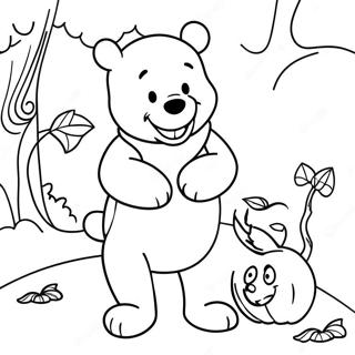 Winnie The Pooh Cadılar Bayramı Boyama Sayfası 14670-11543