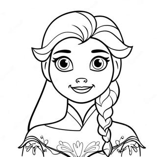 Frozen 2 Elsa With Hair Down Coloring Page 14730-11593