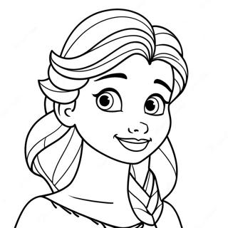 Frozen 2 Elsa With Hair Down Coloring Page 14730-11594