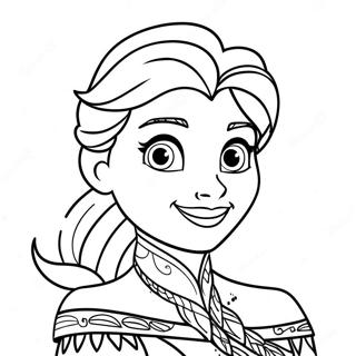 Frozen 2 Elsa With Hair Down Coloring Page 14730-11595