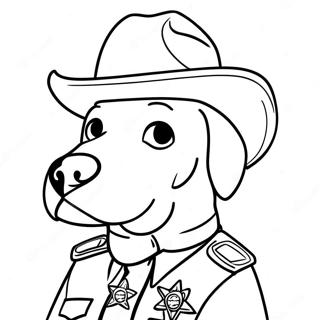 Sheriff Labrador Coloring Page 14740-11599