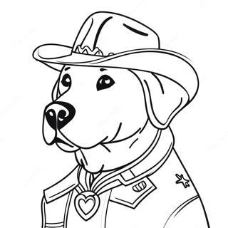 Sheriff Labrador Coloring Page 14740-11600