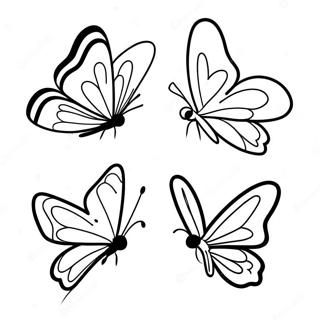 Butterfly Life Cycle Stages Coloring Page 14760-11623