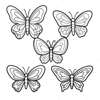 Colorful Butterfly Transformation Coloring Page 14761-11617