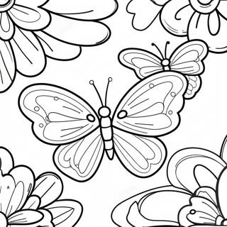 Colorful Butterfly Transformation Coloring Page 14761-11619