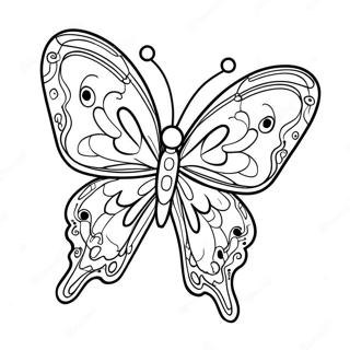 Colorful Butterfly Transformation Coloring Page 14761-11620