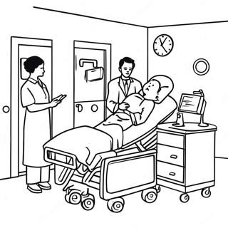 Hospital Scene Coloring Page 14790-11646