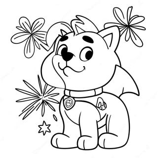 Liberty Paw Patrol With Fireworks Coloring Page 14801-11653