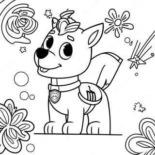 Liberty Paw Patrol With Fireworks Coloring Page 14801-11656