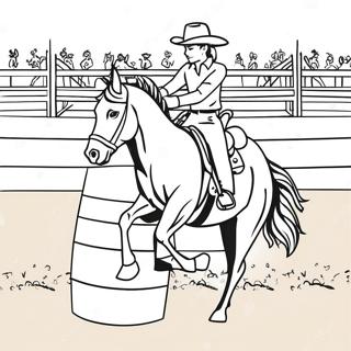 Barrel Racing Coloring Pages