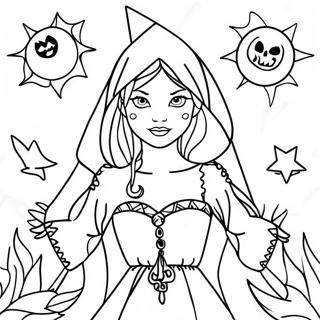 Gothic Witchcraft Coloring Pages