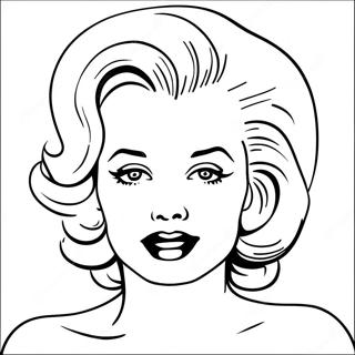 Marilyn Monroe Classic Portrait Coloring Page 14880-11705