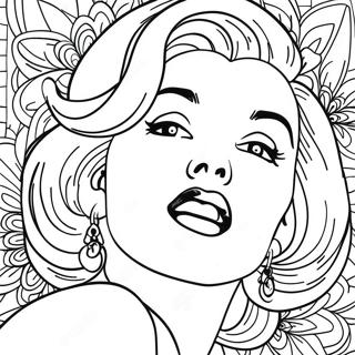 Marilyn Monroe Classic Portrait Coloring Page 14880-11706