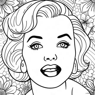 Marilyn Monroe Classic Portrait Coloring Page 14880-11708