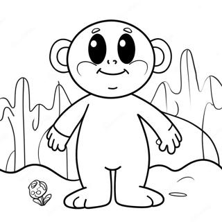 Creepy Huggy Wuggy In Shadows Coloring Page 14891-11730