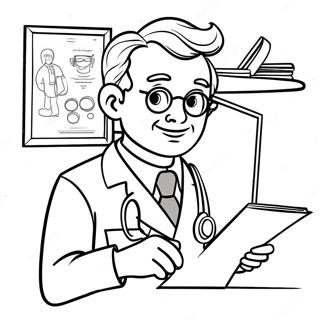 Friendly Doctor Coloring Page 14911-11743