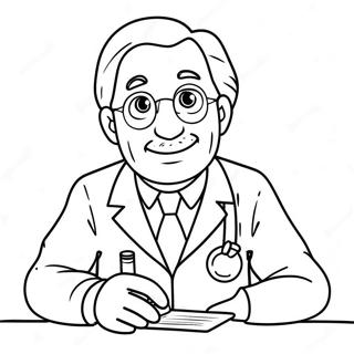 Friendly Doctor Coloring Page 14911-11744