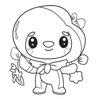 Cute Huggy Wuggy With Balloons Coloring Page 1491-1193