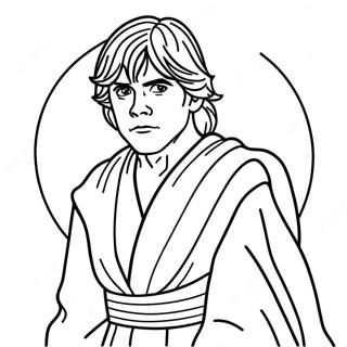 Luke Skywalker In Jedi Robes Coloring Page 14941-11767