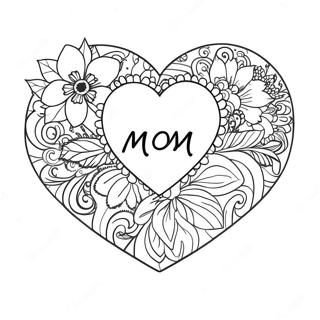 Heart Mom Coloring Page 14950-11769