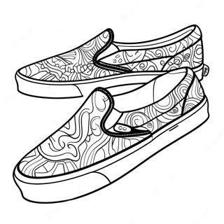 Vans Classic Slip On Shoes Coloring Page 14970-11791