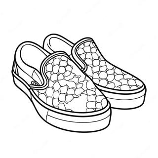 Vans Classic Slip On Shoes Coloring Page 14970-11792