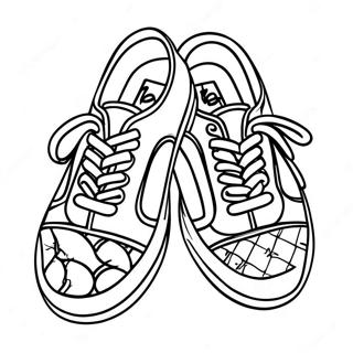 Vans Checkerboard Pattern Shoes Coloring Page 14971-11783