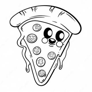 Cute Pizza Slice Coloring Page 1501-1218