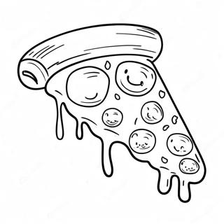 Cute Pizza Slice Coloring Page 1501-1220