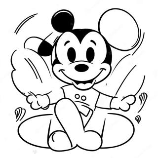 Cheerful Disney Characters Get Well Soon Coloring Page 15021-11830