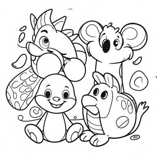 Cheerful Disney Characters Get Well Soon Coloring Page 15021-11831