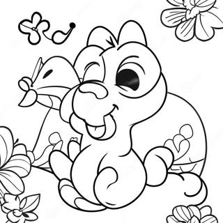 Cheerful Disney Characters Get Well Soon Coloring Page 15021-11832