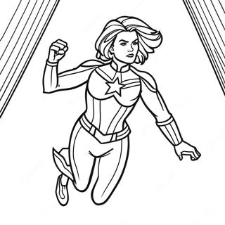 Captain Marvel In Action Coloring Page 15071-11873