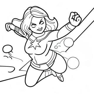 Captain Marvel In Action Coloring Page 15071-11874