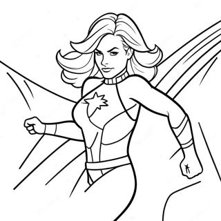 Captain Marvel In Action Coloring Page 15071-11875