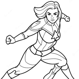 Captain Marvel In Action Coloring Page 15071-11876