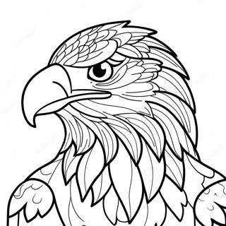 Bold Eagle Patriotic Coloring Page 1511-1209