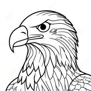 Page À Colorier D'aigle Patriotique Audacieux 1511-1211