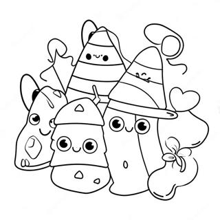 Candy Corn Coloring Pages