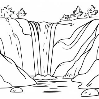 Waterfall Coloring Pages