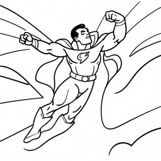 Shazam Flying Through The Sky Coloring Page 15171-11953