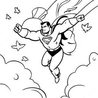 Shazam Flying Through The Sky Coloring Page 15171-11956