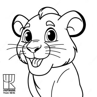 Simba Roaring Coloring Page 151-133