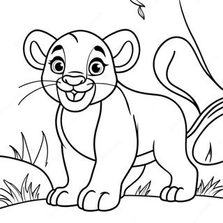 Simba Roaring Coloring Page 151-134