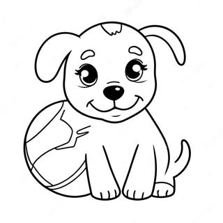 Realistic Cute Puppy Coloring Pages