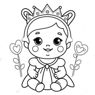 Cute Baby Princess Coloring Page 15240-12000