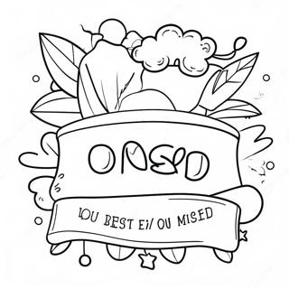 Colorful We Missed You Banner Coloring Page 15261-12017