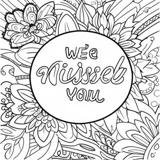 Colorful We Missed You Banner Coloring Page 15261-12018