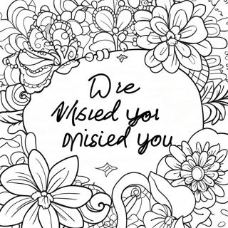 Colorful We Missed You Banner Coloring Page 15261-12020